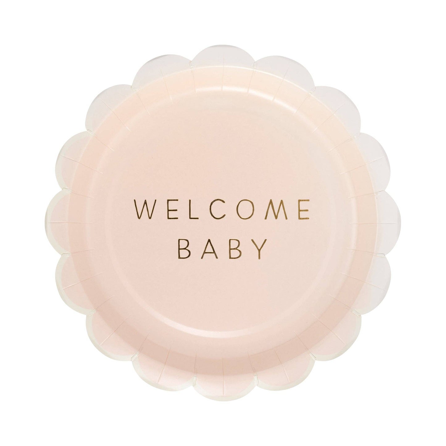 WELCOME BABY PINK PLATE