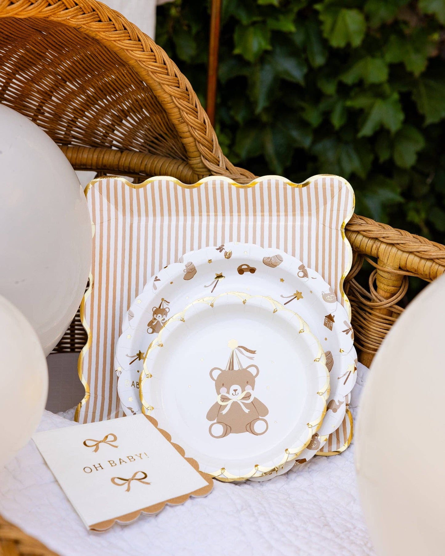 TAN STRIPED 10" PLATE