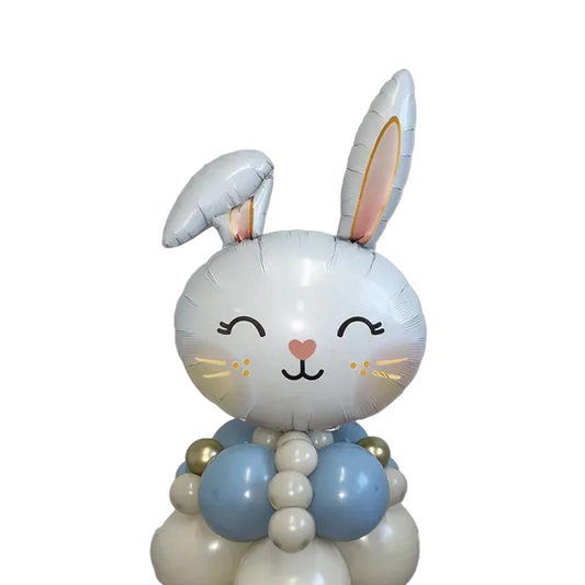 🐰 Blue Easter Bunny Air-Fill Balloon Column Kit - 4.5-Foot