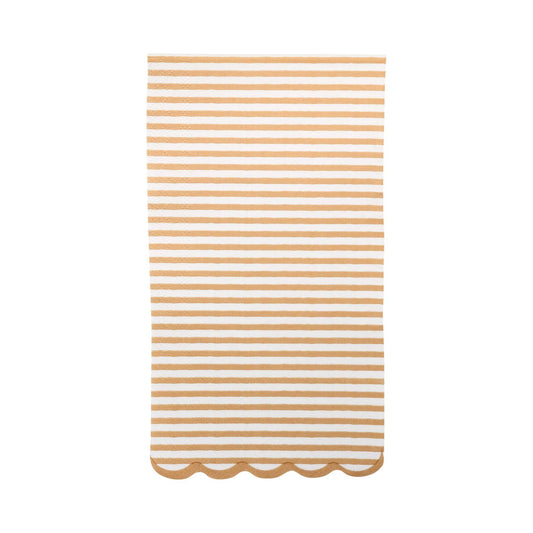 TAN STRIPED DINNER NAPKIN