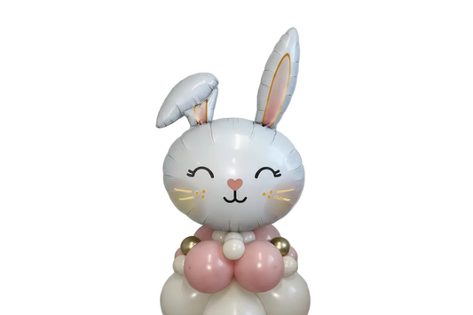 🐰 Pink Easter Bunny Air-Fill Balloon Column Kit - 4.5-Foot